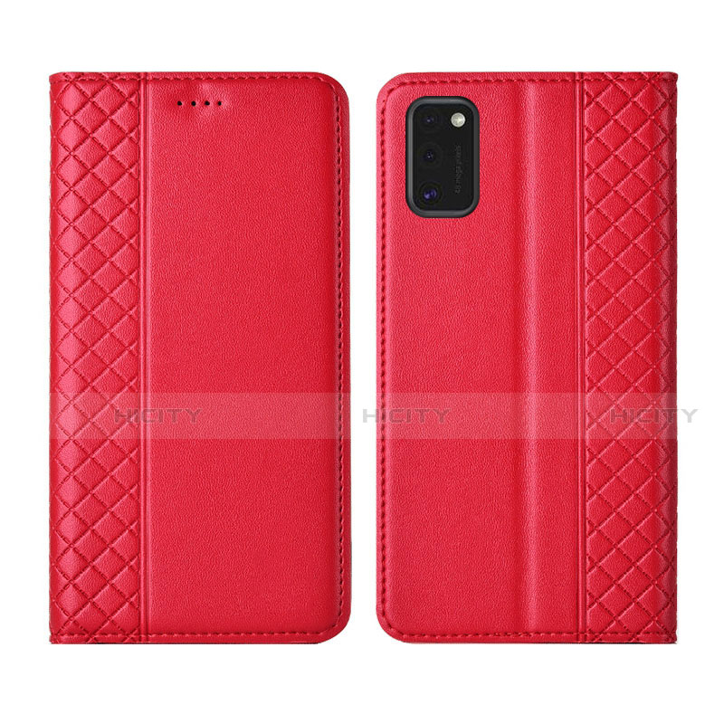 Coque Portefeuille Livre Cuir Etui Clapet pour Samsung Galaxy M51 Rouge Plus