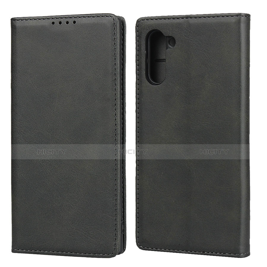 Coque Portefeuille Livre Cuir Etui Clapet pour Samsung Galaxy Note 10 5G Noir Plus