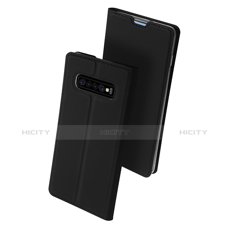 Coque Portefeuille Livre Cuir Etui Clapet pour Samsung Galaxy S10 Plus Noir Plus