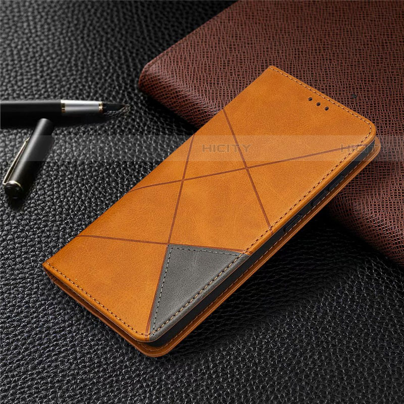 Coque Portefeuille Livre Cuir Etui Clapet pour Samsung Galaxy S20 Lite 5G Brun Clair Plus