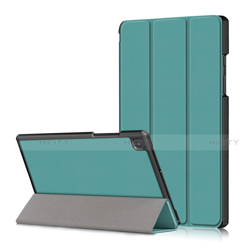 Coque Portefeuille Livre Cuir Etui Clapet pour Samsung Galaxy Tab A7 4G 10.4 SM-T505 Cyan Plus