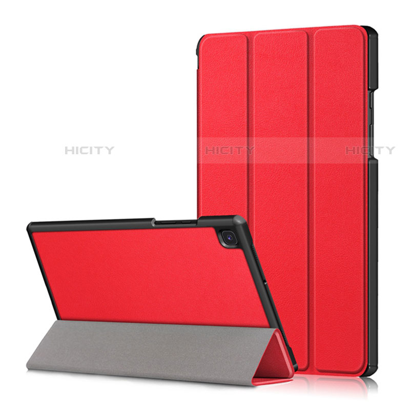 Coque Portefeuille Livre Cuir Etui Clapet pour Samsung Galaxy Tab A7 Wi-Fi 10.4 SM-T500 Rouge Plus