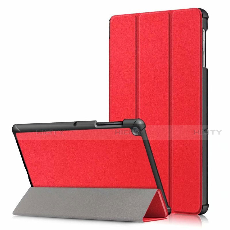Coque Portefeuille Livre Cuir Etui Clapet pour Samsung Galaxy Tab S5e Wi-Fi 10.5 SM-T720 Rouge Plus