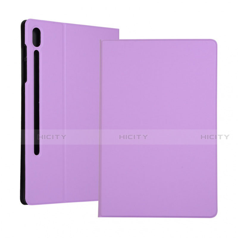 Coque Portefeuille Livre Cuir Etui Clapet pour Samsung Galaxy Tab S6 10.5 SM-T860 Violet Plus