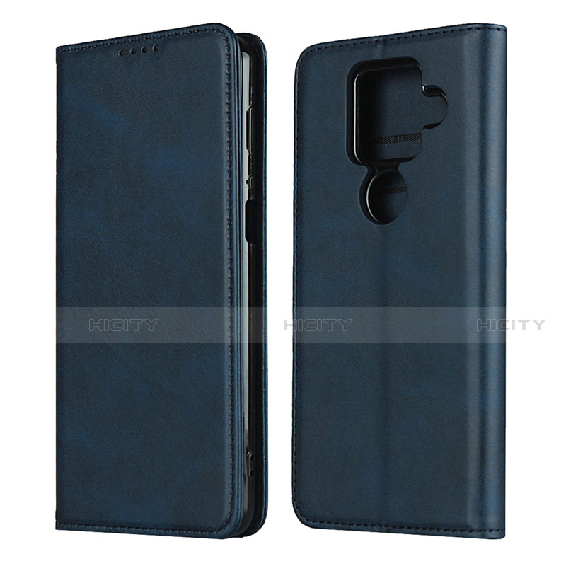 Coque Portefeuille Livre Cuir Etui Clapet pour Sharp AQUOS Sense4 Plus Bleu Plus