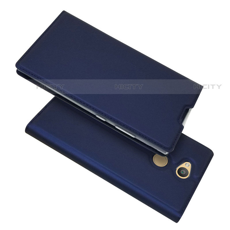 Coque Portefeuille Livre Cuir Etui Clapet pour Sony Xperia L2 Bleu Plus