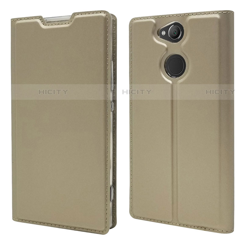 Coque Portefeuille Livre Cuir Etui Clapet pour Sony Xperia XA2 Or Plus