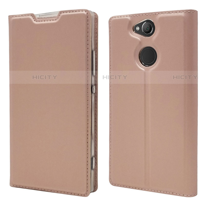 Coque Portefeuille Livre Cuir Etui Clapet pour Sony Xperia XA2 Or Rose Plus