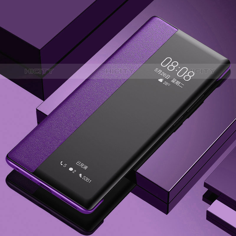 Coque Portefeuille Livre Cuir Etui Clapet pour Vivo Y73s 5G Violet Plus