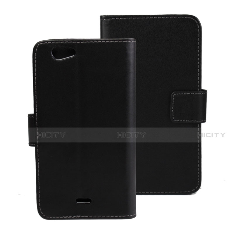 Coque Portefeuille Livre Cuir Etui Clapet pour Wiko Highway Signs Noir Plus