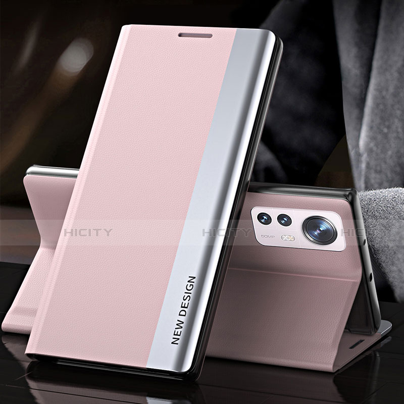 Coque Portefeuille Livre Cuir Etui Clapet pour Xiaomi Mi 12 5G Rose Plus