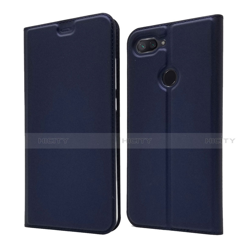 Coque Portefeuille Livre Cuir Etui Clapet pour Xiaomi Mi 8 Lite Bleu Plus