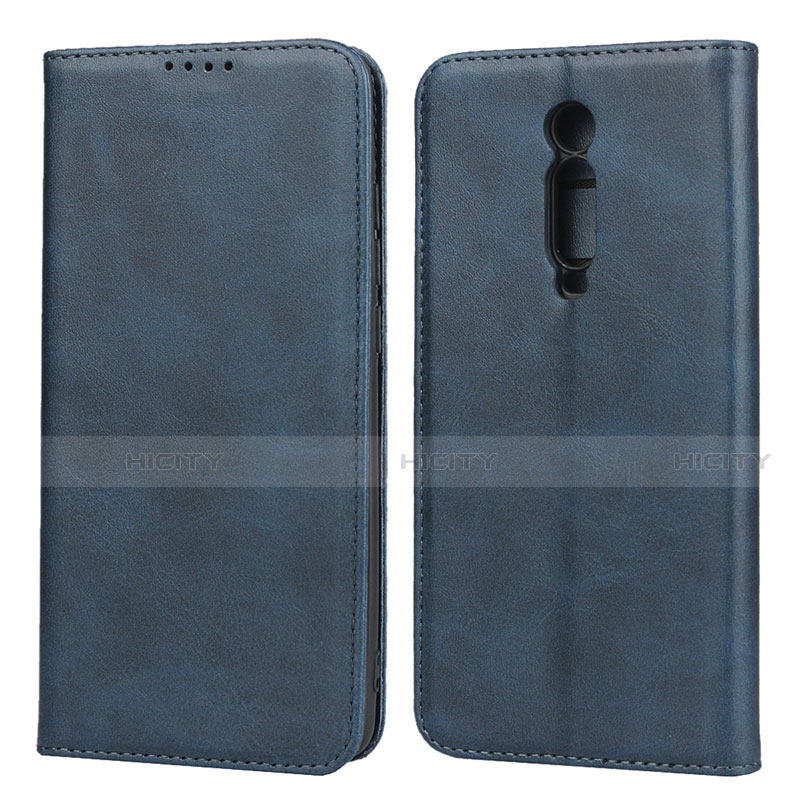 Coque Portefeuille Livre Cuir Etui Clapet pour Xiaomi Mi 9T Bleu Plus