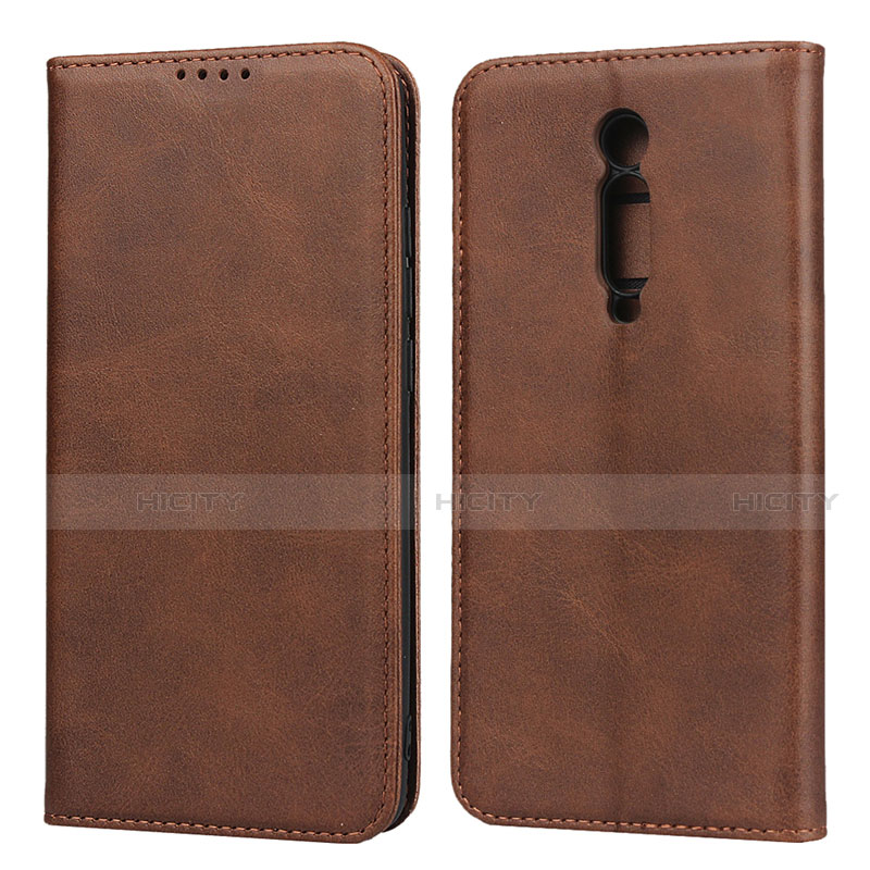 Coque Portefeuille Livre Cuir Etui Clapet pour Xiaomi Mi 9T Marron Plus