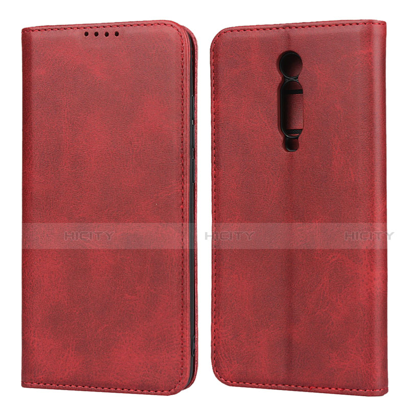 Coque Portefeuille Livre Cuir Etui Clapet pour Xiaomi Mi 9T Rouge Plus