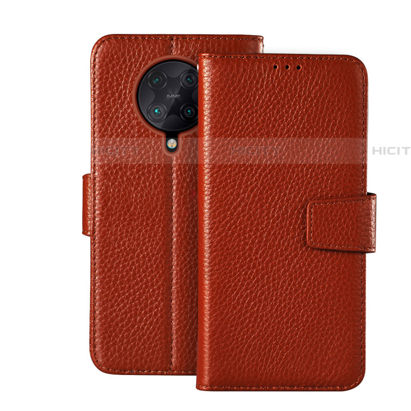 Coque Portefeuille Livre Cuir Etui Clapet pour Xiaomi Poco F2 Pro Marron Plus