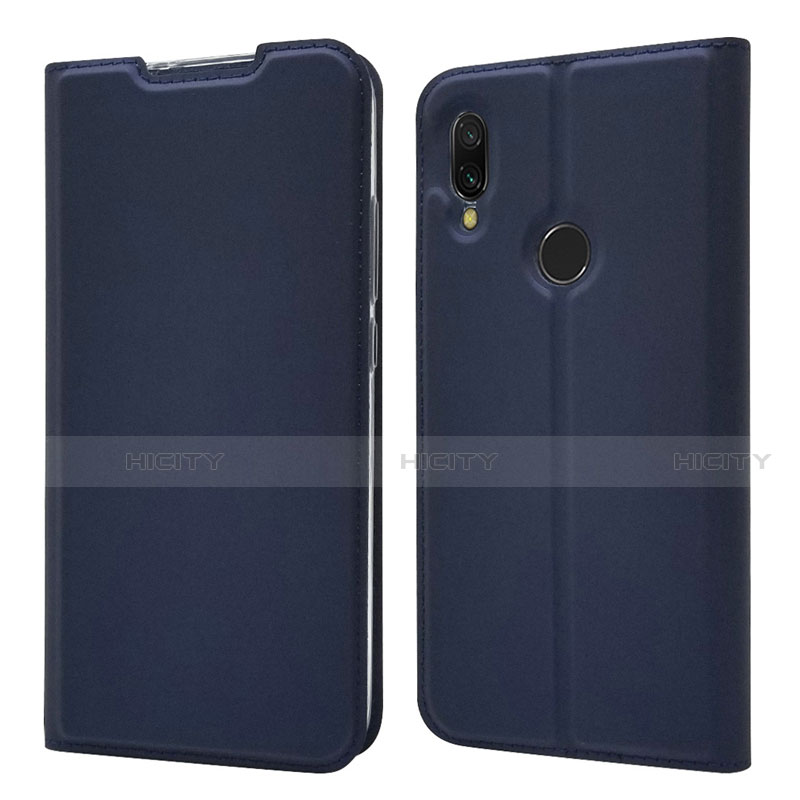 Coque Portefeuille Livre Cuir Etui Clapet pour Xiaomi Redmi 7 Bleu Plus