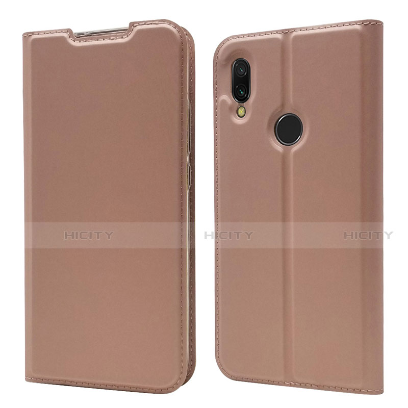 Coque Portefeuille Livre Cuir Etui Clapet pour Xiaomi Redmi 7 Or Rose Plus