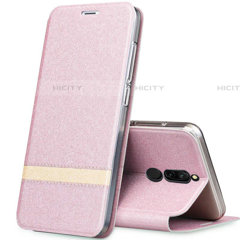 Coque Portefeuille Livre Cuir Etui Clapet pour Xiaomi Redmi 8 Or Rose Plus