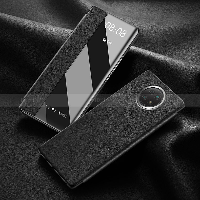 Coque Portefeuille Livre Cuir Etui Clapet pour Xiaomi Redmi Note 9T 5G Noir Plus