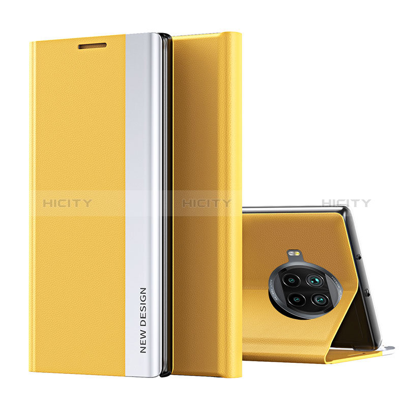 Coque Portefeuille Livre Cuir Etui Clapet Q01H pour Xiaomi Mi 10i 5G Jaune Plus