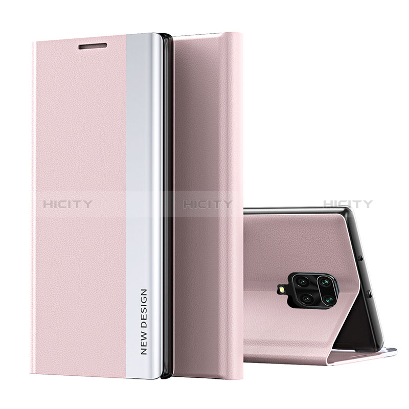 Coque Portefeuille Livre Cuir Etui Clapet Q01H pour Xiaomi Poco M2 Pro Or Rose Plus