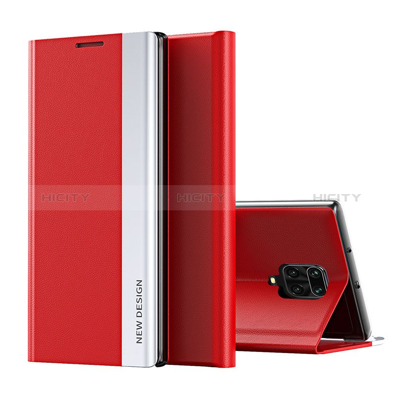 Coque Portefeuille Livre Cuir Etui Clapet Q01H pour Xiaomi Poco M2 Pro Rouge Plus