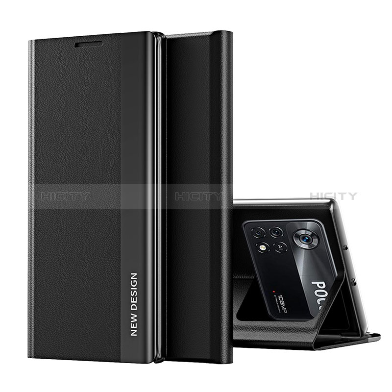Coque Portefeuille Livre Cuir Etui Clapet Q01H pour Xiaomi Redmi Note 11E Pro 5G Noir Plus