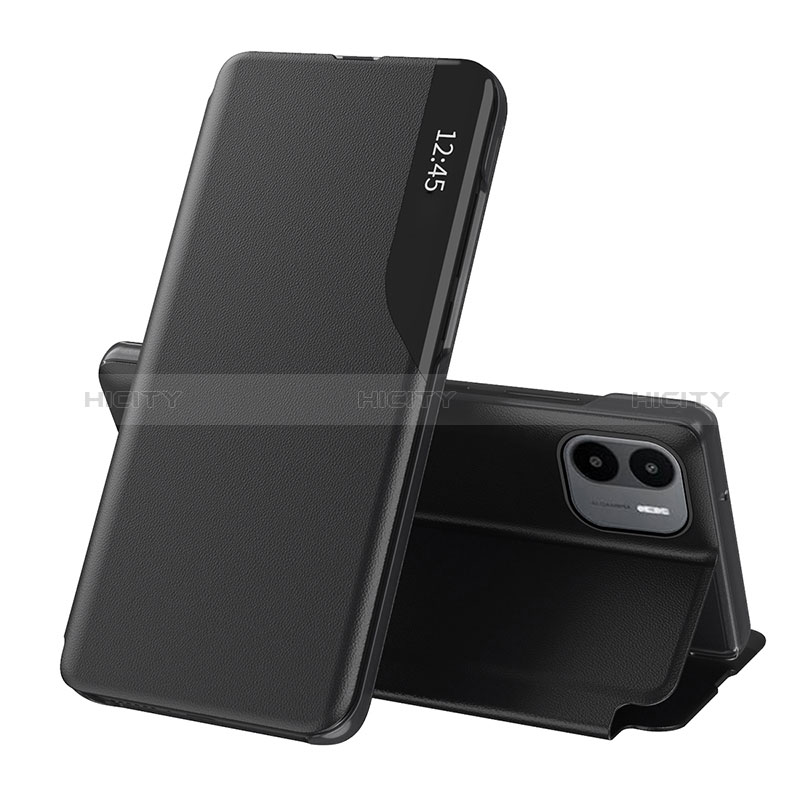 Coque Portefeuille Livre Cuir Etui Clapet Q02H pour Xiaomi Poco C50 Noir Plus