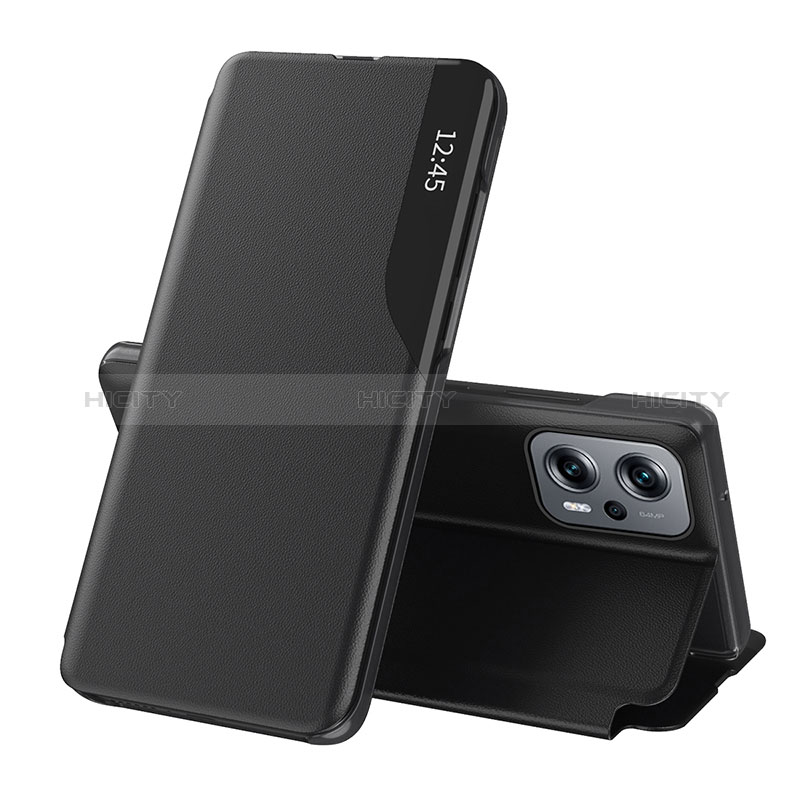 Coque Portefeuille Livre Cuir Etui Clapet Q02H pour Xiaomi Poco X4 GT 5G Noir Plus