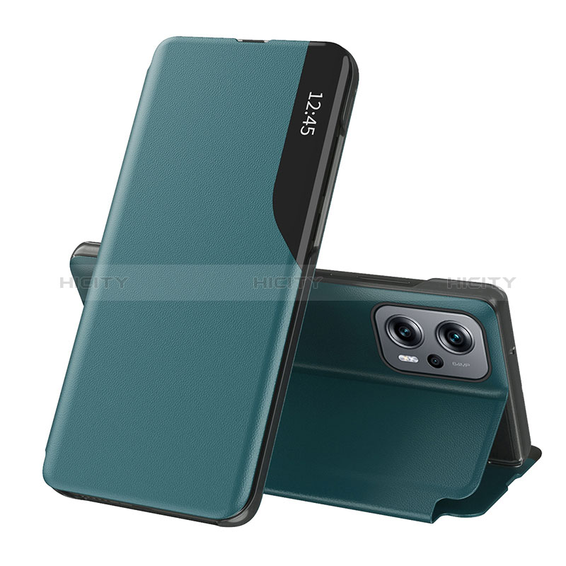 Coque Portefeuille Livre Cuir Etui Clapet Q02H pour Xiaomi Poco X4 GT 5G Vert Plus