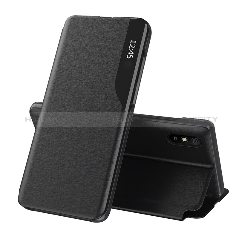 Coque Portefeuille Livre Cuir Etui Clapet Q02H pour Xiaomi Redmi 9i Noir Plus