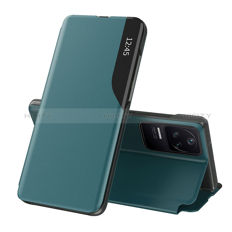 Coque Portefeuille Livre Cuir Etui Clapet Q03H pour Xiaomi Redmi K40S 5G Vert Plus