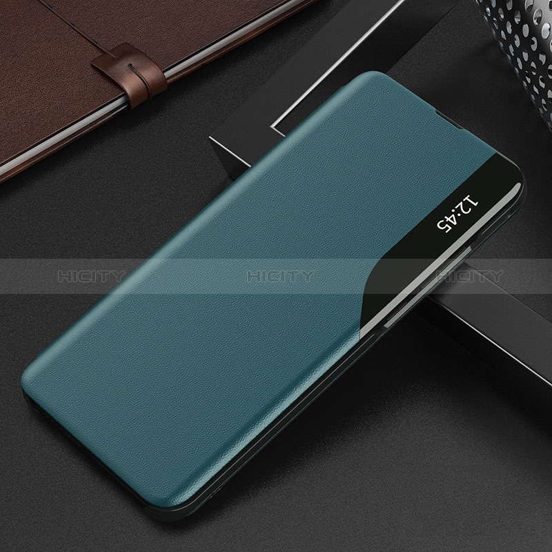 Coque Portefeuille Livre Cuir Etui Clapet Q03H pour Xiaomi Redmi Note 9S Vert Plus