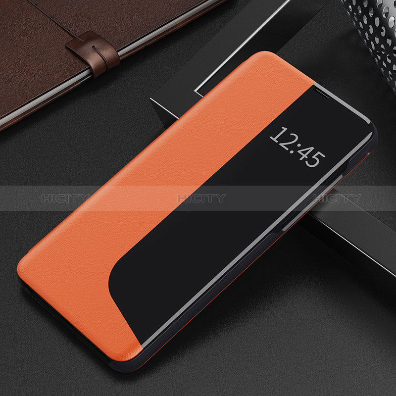 Coque Portefeuille Livre Cuir Etui Clapet QH1 pour Huawei Mate 60 Pro Orange Plus