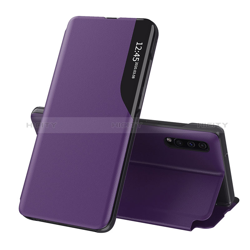 Coque Portefeuille Livre Cuir Etui Clapet QH1 pour Samsung Galaxy A30S Violet Plus