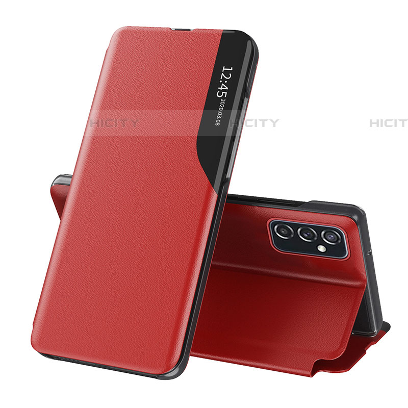 Coque Portefeuille Livre Cuir Etui Clapet QH1 pour Samsung Galaxy F23 5G Rouge Plus