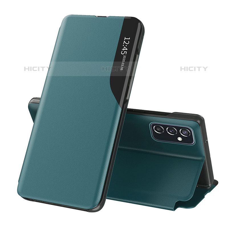 Coque Portefeuille Livre Cuir Etui Clapet QH1 pour Samsung Galaxy M23 5G Vert Plus