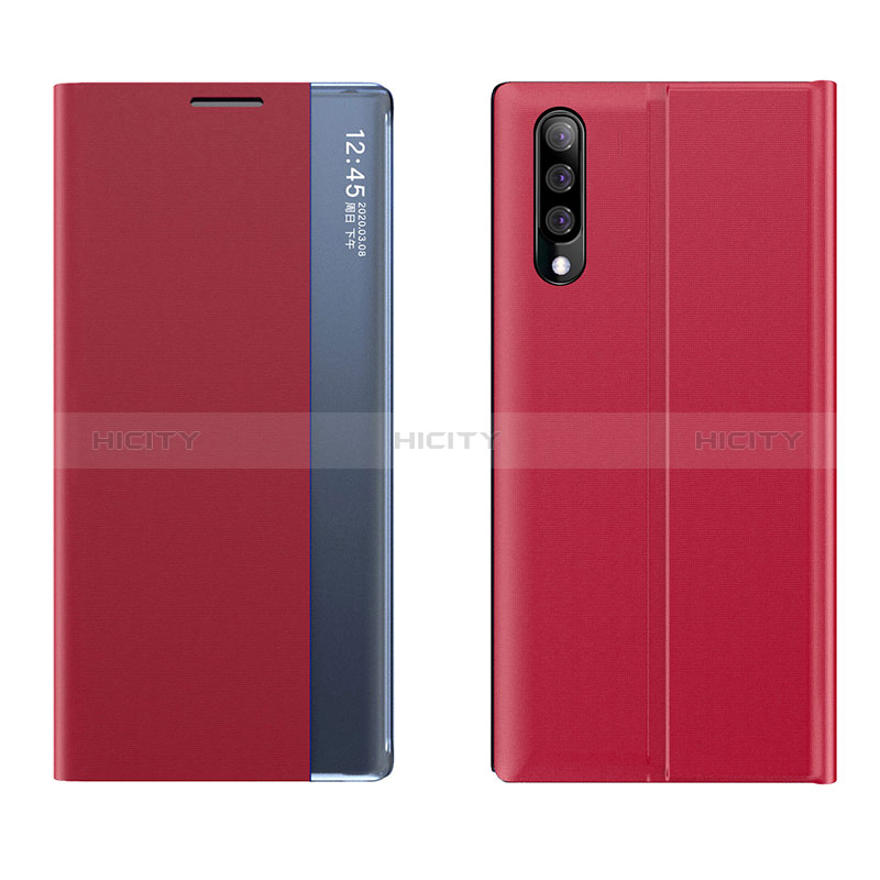 Coque Portefeuille Livre Cuir Etui Clapet QH2 pour Samsung Galaxy A70S Rouge Plus