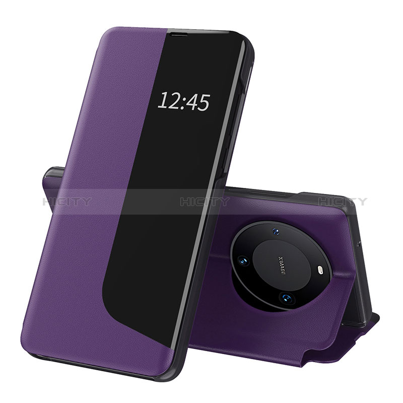 Coque Portefeuille Livre Cuir Etui Clapet QH3 pour Huawei Mate 60 Pro+ Plus Violet Plus