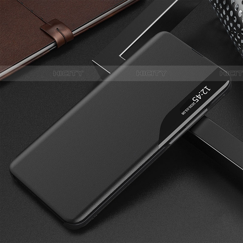 Coque Portefeuille Livre Cuir Etui Clapet QH3 pour Samsung Galaxy A82 5G Noir Plus