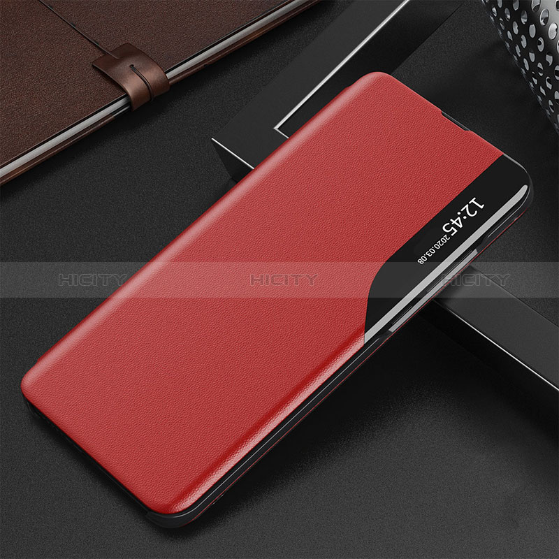 Coque Portefeuille Livre Cuir Etui Clapet QH3 pour Samsung Galaxy M60s Rouge Plus