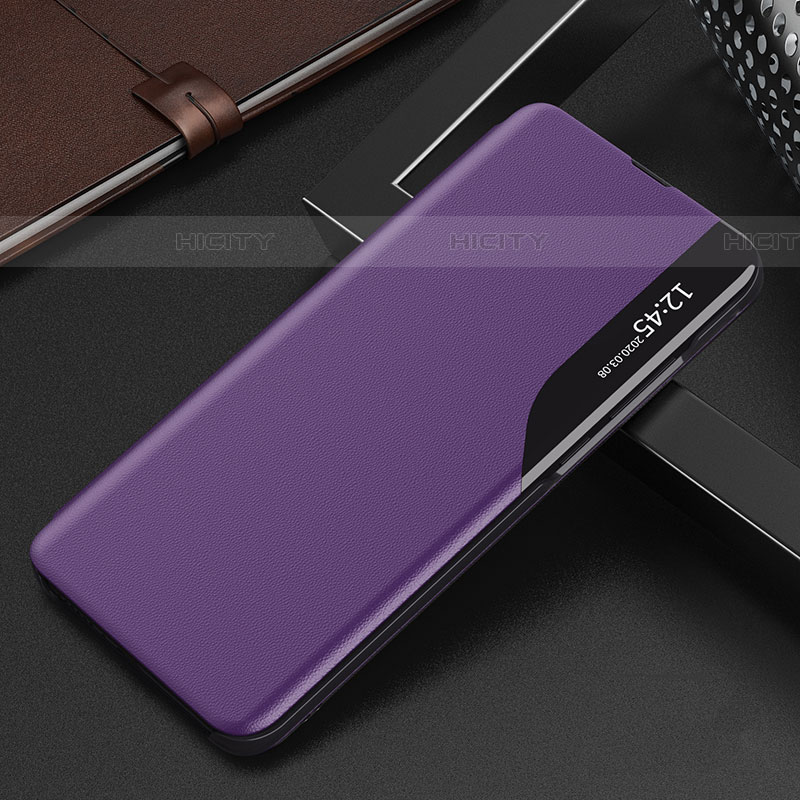 Coque Portefeuille Livre Cuir Etui Clapet QH4 pour Samsung Galaxy A53 5G Violet Plus