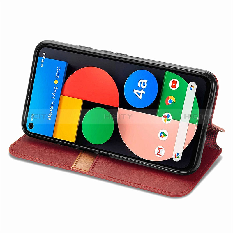 Coque Portefeuille Livre Cuir Etui Clapet S01D pour Google Pixel 5 XL 5G Plus