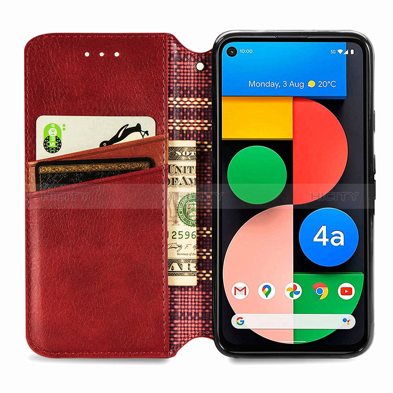 Coque Portefeuille Livre Cuir Etui Clapet S01D pour Google Pixel 5 XL 5G Plus