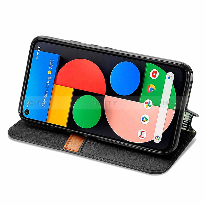 Coque Portefeuille Livre Cuir Etui Clapet S01D pour Google Pixel 5a 5G Plus