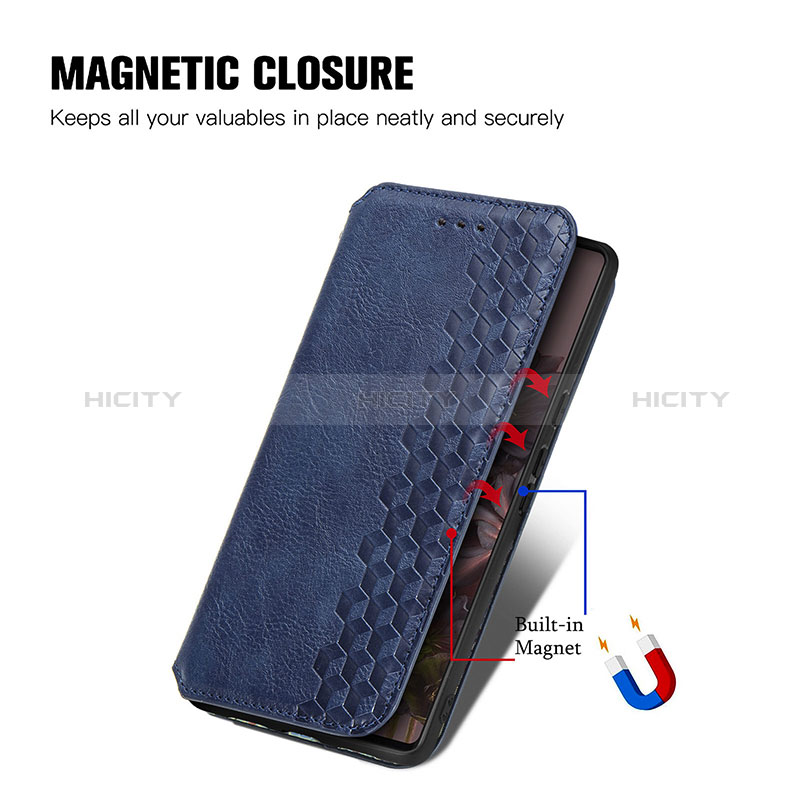 Coque Portefeuille Livre Cuir Etui Clapet S01D pour Google Pixel 7 5G Plus