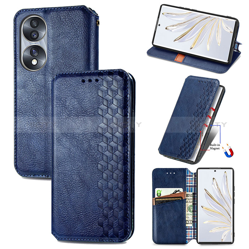 Coque Portefeuille Livre Cuir Etui Clapet S01D pour Huawei Honor 70 5G Plus