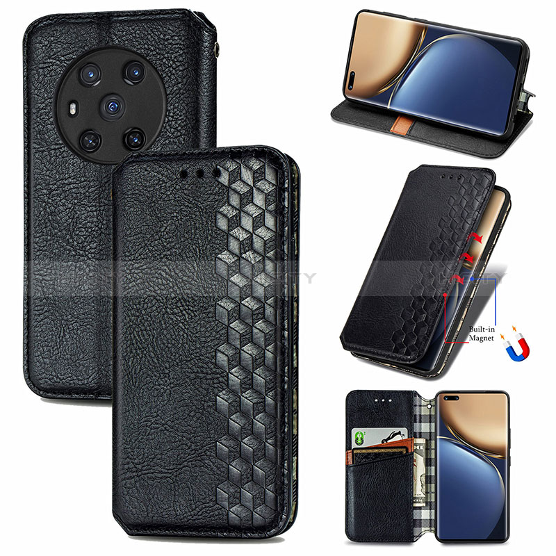 Coque Portefeuille Livre Cuir Etui Clapet S01D pour Huawei Honor Magic3 5G Plus