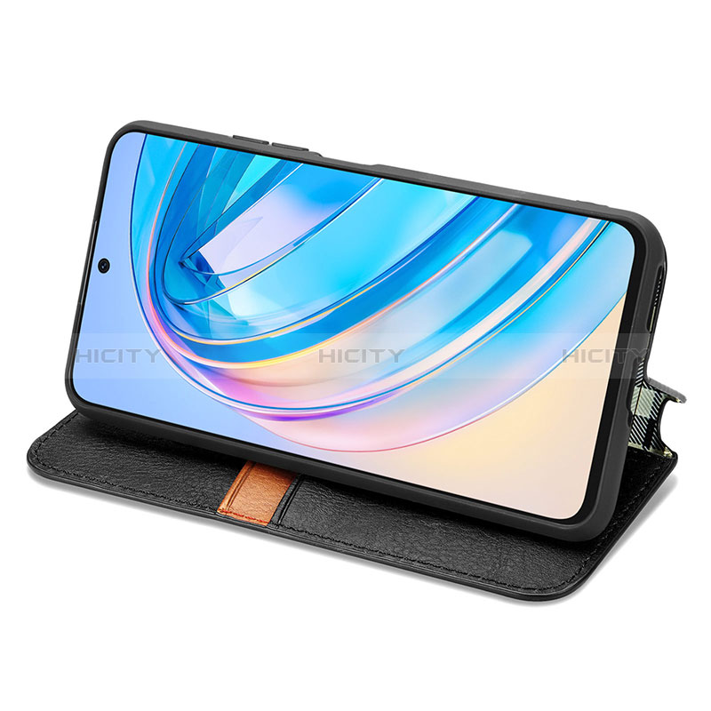 Coque Portefeuille Livre Cuir Etui Clapet S01D pour Huawei Honor X8a 4G Plus